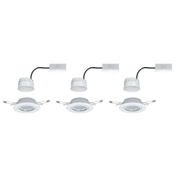 LED-Einbauleuchte Base VII - Acrylglas / Aluminium - 3-flammig