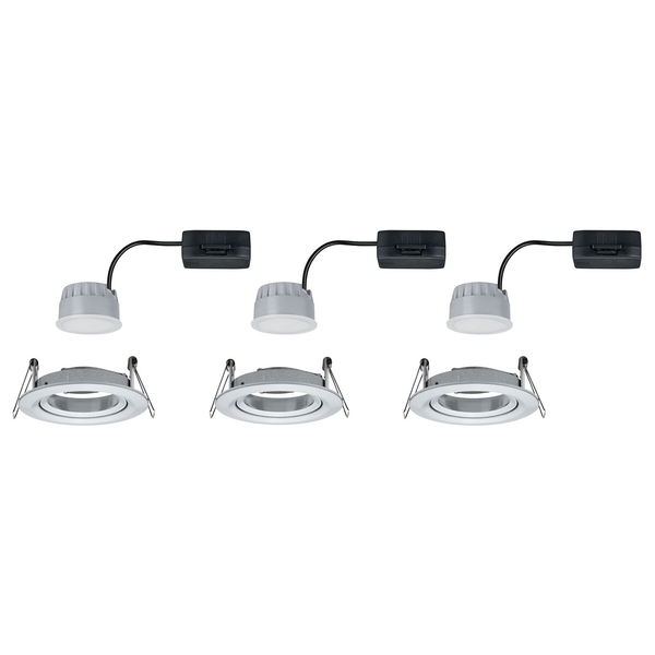LED-Einbauleuchte Nova VIII - Kunststoff / Aluminium - 3-flammig