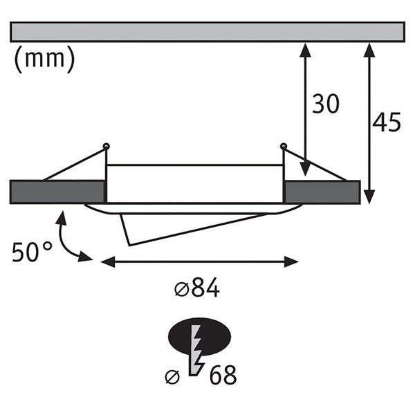 LED-Einbauleuchte Nova VIII - Kunststoff / Aluminium - 3-flammig