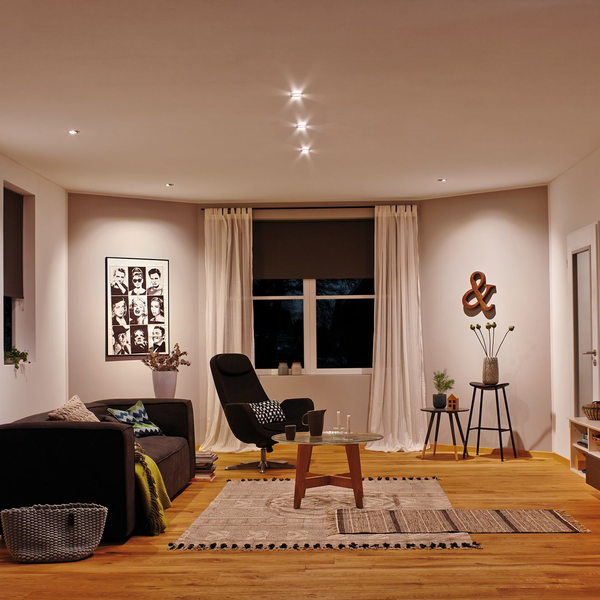 LED-Einbauleuchte Base II - Acrylglas / Aluminium - 3-flammig