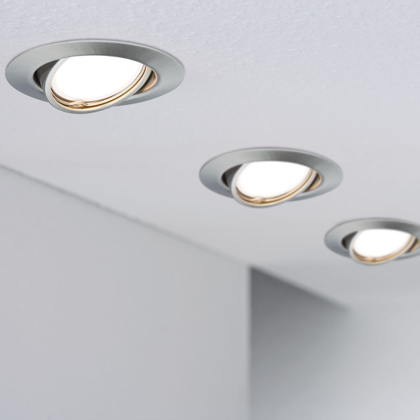 LED-Einbauleuchte Base II - Acrylglas / Aluminium - 3-flammig
