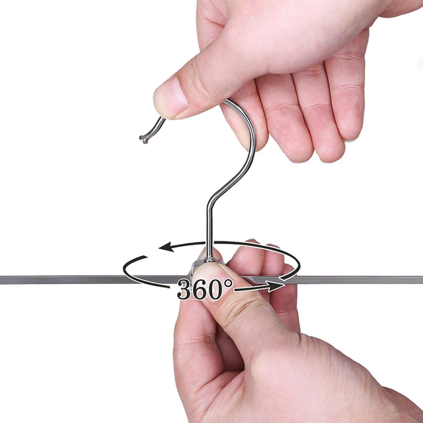 Hosenbügel Barlieu (20er-Set) - Eisen / Chrome - Silber - Breite: 31 cm