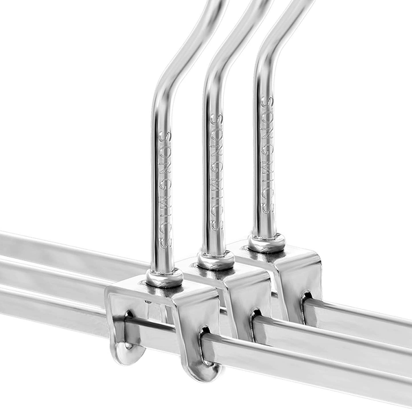 Hosenbügel Barlieu (20er-Set) - Eisen / Chrome - Silber - Breite: 31 cm