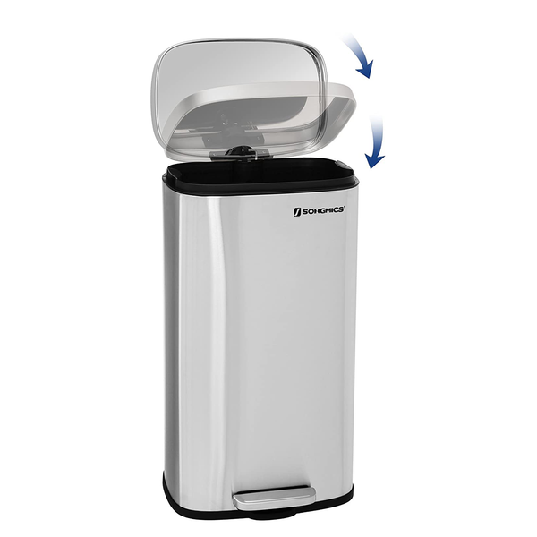 Mülleimer Milizac II - Stahl / Polypropylen - Silber