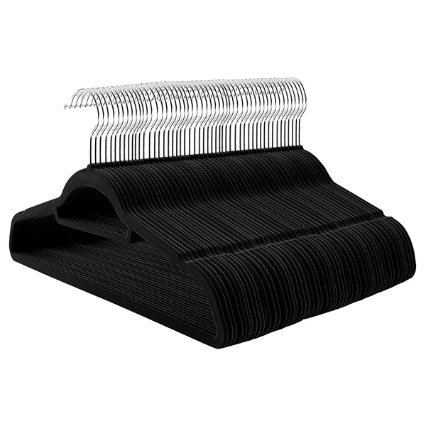 Kleiderbügel Bellepierre III (50er-Set) - Kunststoff - Schwarz / Silber