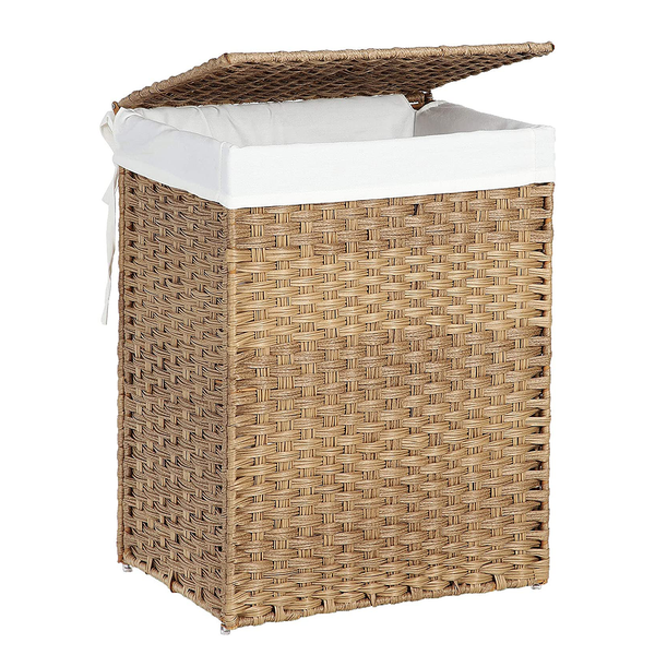 Wäschekorb La Boisse - Eisen / Kunststoff - Beige - 46 x 60 cm