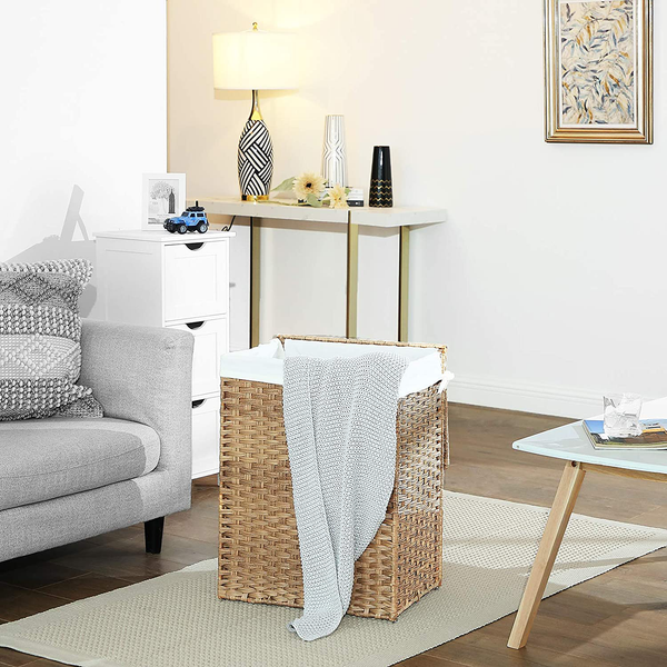 Wäschekorb La Boisse - Eisen / Kunststoff - Beige - 46 x 60 cm