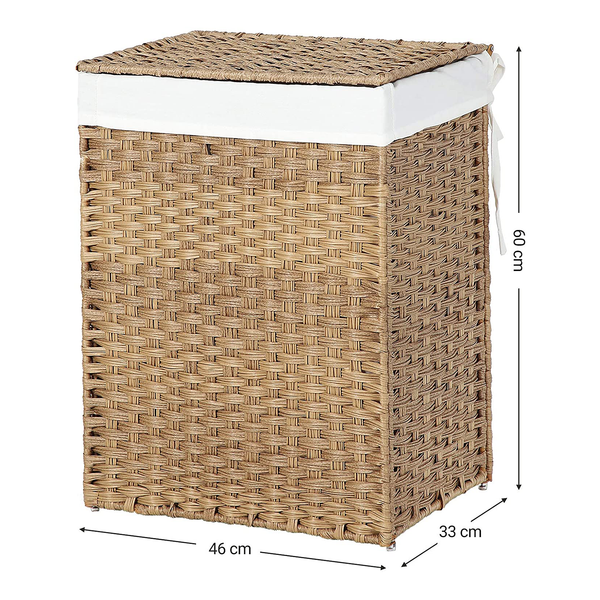 Wäschekorb La Boisse - Eisen / Kunststoff - Beige - 46 x 60 cm