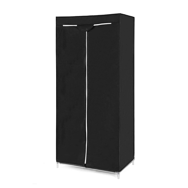 Stoffschrank Branville IV - Vliesgewebe / Eisen - Schwarz