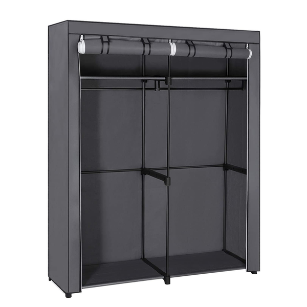 Stoffschrank Branville I - Vliesgewebe / Eisen - Grau
