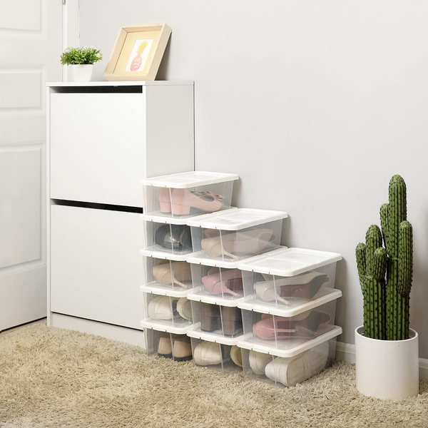 Schuhbox La Maxe (12er-Set) - Kunststoff - Weiß - 13 x 20 cm