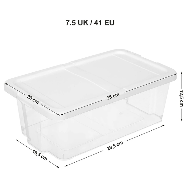 Schuhbox La Maxe (12er-Set) - Kunststoff - Weiß - 13 x 20 cm