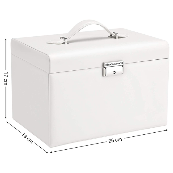 Schmuckbox La Chapelle III - Kunststoff / Samt - Weiß