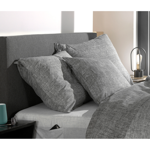 Kissenbezug Lino I - Baumwolle - Grau