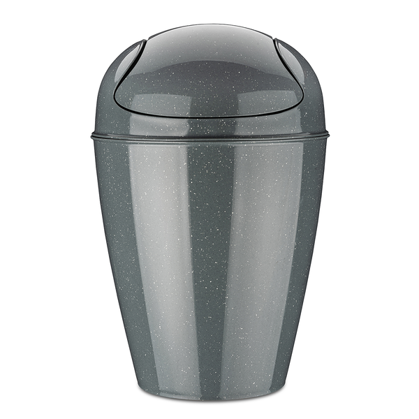 Schwingdeckeleimer Del Recycled - TPE - Grau - Fassungsvermögen: 12 L