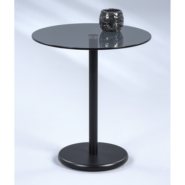 Beistelltisch Billiere - Glas / Metall - Schwarz