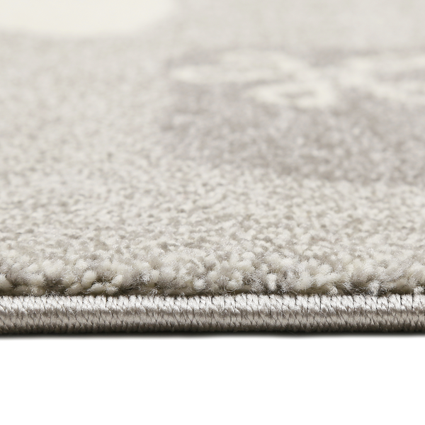 Kinderteppich Lucky Zoo 2.0 - Kunstfaser - Silber - 80 x 150 cm