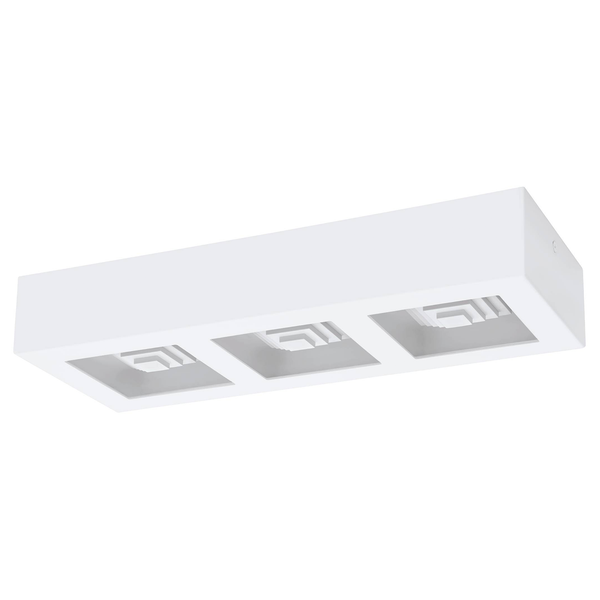 LED-Deckenleuchte Ferreros - Polycarbonat / Stahl - Flammenanzahl: 3