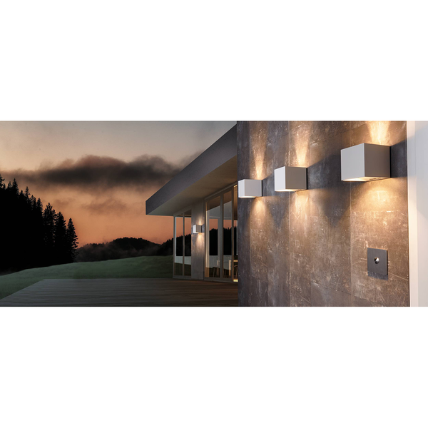 LED-Wandleuchte Calpino - Aluminium - 2-flammig - Weiß
