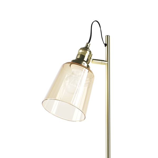 Stehleuchte Kotka - Glas / Eisen - 1-flammig