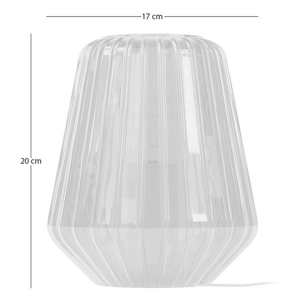 Tischleuchte Loviisa - Glas / Eisen - 1-flammig - Bernstein