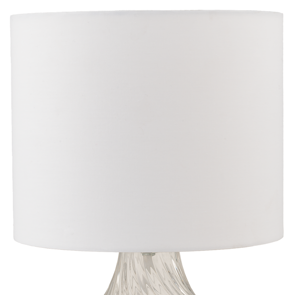 Tischleuchte Salo IV - Baumwollstoff / Klarglas - 1-flammig - Durchscheinend