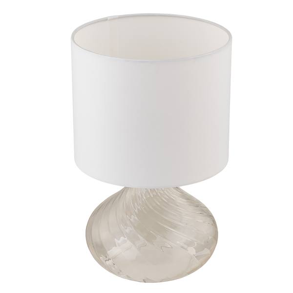 Tischleuchte Salo IV - Baumwollstoff / Klarglas - 1-flammig - Durchscheinend