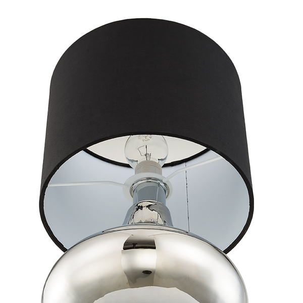 Tischleuchte Salo IV - Baumwollstoff / Rauchglas - 1-flammig - Rauchgrau