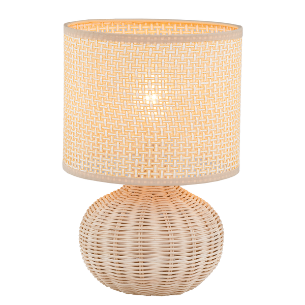Tischleuchte Rauma II - Rattan - 1-flammig - Beige