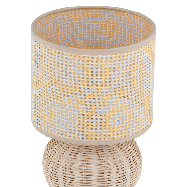 Tischleuchte Rauma II - Rattan - 1-flammig - Beige