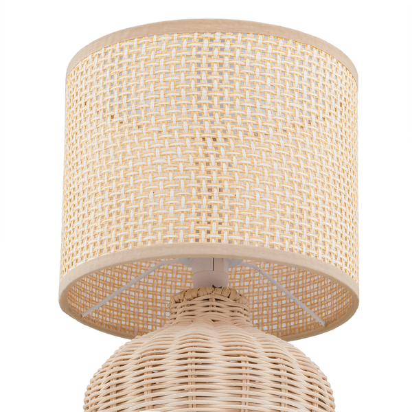 Tischleuchte Rauma II - Rattan - 1-flammig - Beige