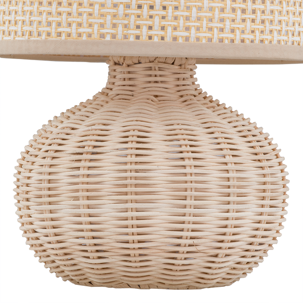 Tischleuchte Rauma II - Rattan - 1-flammig - Beige