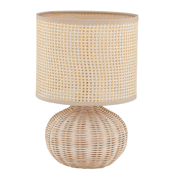 Tischleuchte Rauma II - Rattan - 1-flammig - Beige