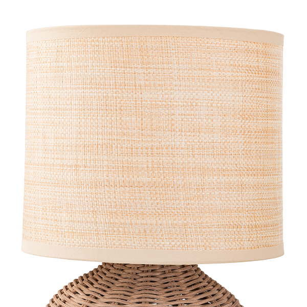 Tischleuchte Rauma III - Rattan - 1-flammig - Braun