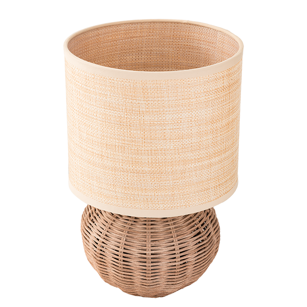 Tischleuchte Rauma III - Rattan - 1-flammig - Braun