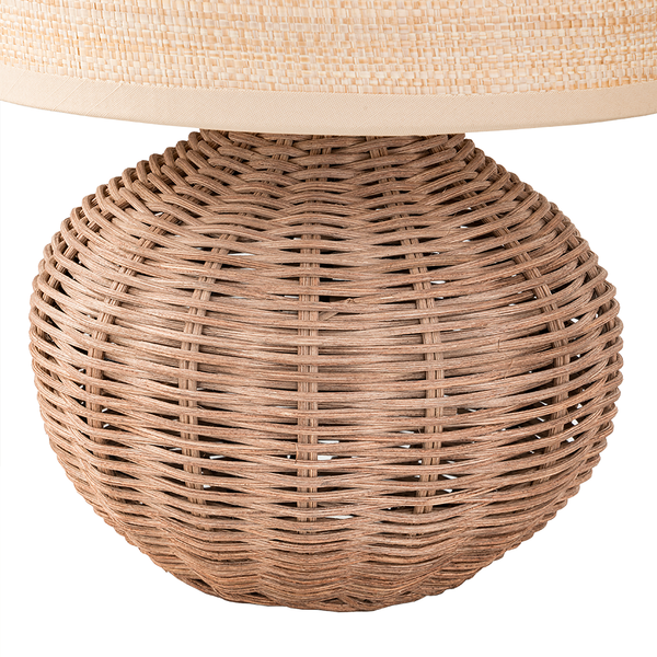 Tischleuchte Rauma III - Rattan - 1-flammig - Braun
