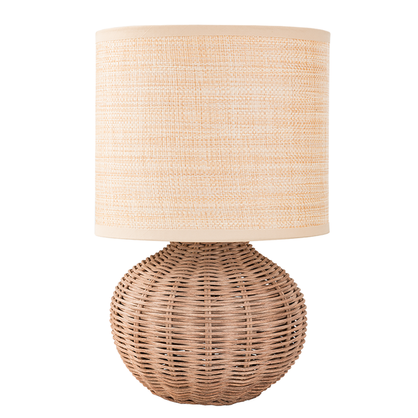 Tischleuchte Rauma III - Rattan - 1-flammig - Braun