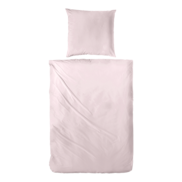 Luxus-Satin-Bettwäsche Montainville - Baumwolle - Rosa - 135 x 200 cm + Kissen 80 x 80 cm