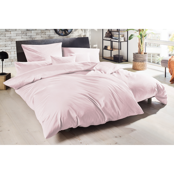 Luxus-Satin-Bettwäsche Montainville - Baumwolle - Rosa - 135 x 200 cm + Kissen 80 x 80 cm