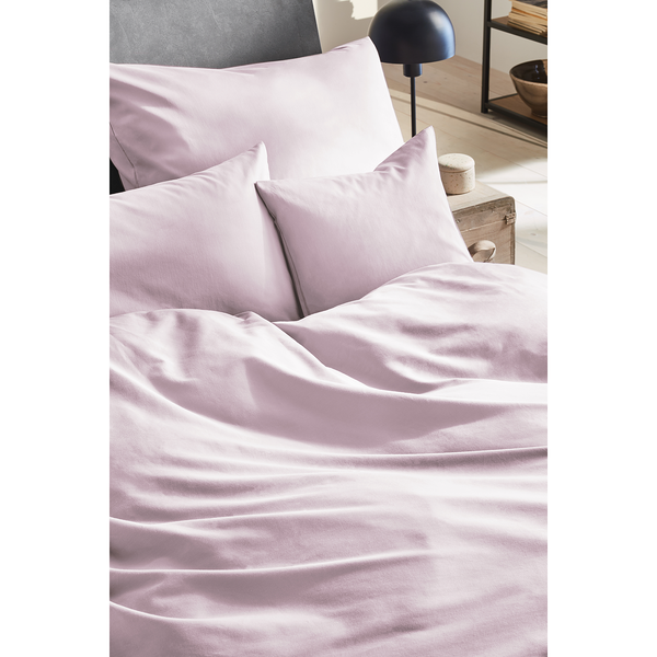 Luxus-Satin-Bettwäsche Montainville - Baumwolle - Rosa - 200 x 200 cm + 2 Kissen 80 x 80 cm