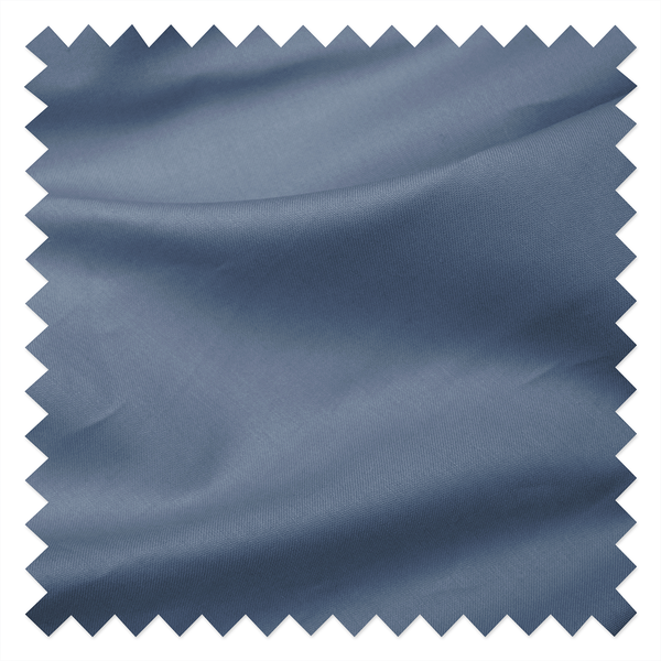 Luxus-Satin-Bettwäsche Montainville - Baumwolle - Jeansblau - 155 x 220 cm + Kissen 80 x 80 cm