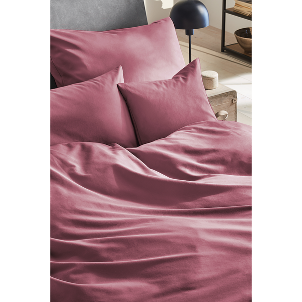Luxus-Satin-Bettwäsche Montainville - Baumwolle - Pink - 200 x 200 cm + 2 Kissen 80 x 80 cm