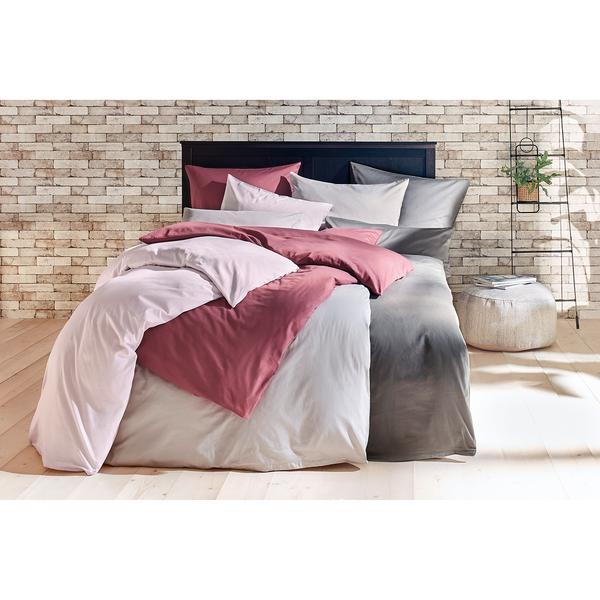Luxus-Satin-Bettwäsche Montainville - Baumwolle - Pink - 200 x 200 cm + 2 Kissen 80 x 80 cm