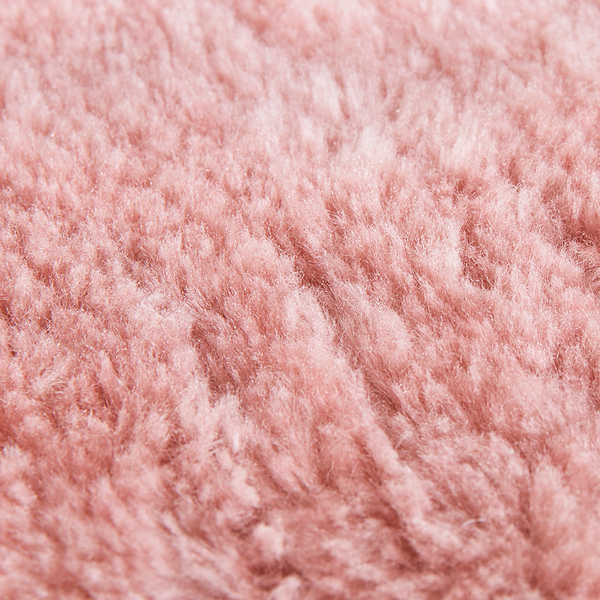 Shaggy Lambskin II - Polyester - Rosa - Durchmesser: 80 cm