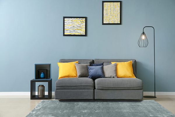 Kunstfellteppich Lambskin - Polyester - Hellgrau - 55 x 110 cm