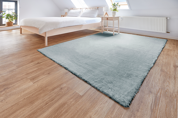 Kunstfellteppich Lambskin - Polyester - Hellgrau - 55 x 110 cm