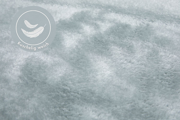 Kunstfellteppich Lambskin - Polyester - Hellgrau - 55 x 110 cm