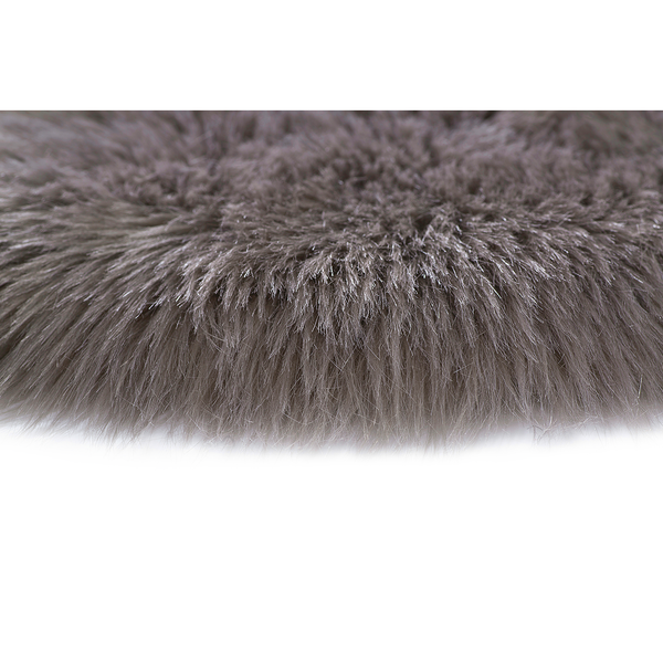 Teppich Ovium - Acryl / Polyester - Taupe - 80 x 80 cm