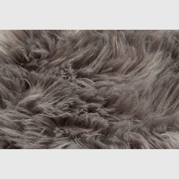 Teppich Ovium - Acryl / Polyester - Taupe - 80 x 80 cm