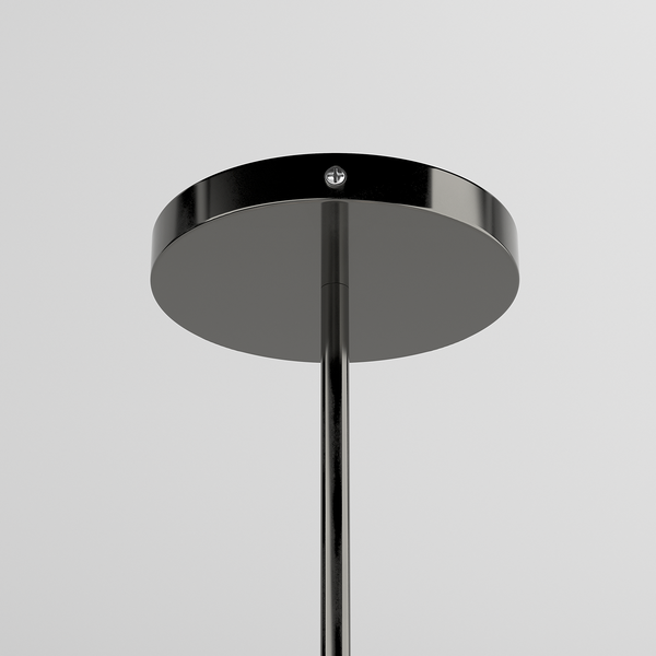 Deckenleuchte KJUL 6-flammig - Metall Grau glänzend / Rauchglas